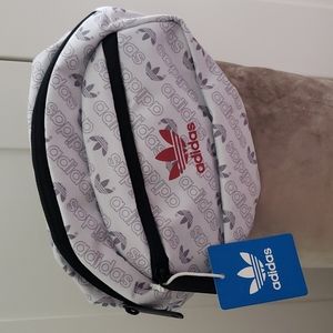 Adidas White Monogram Fanny Pack